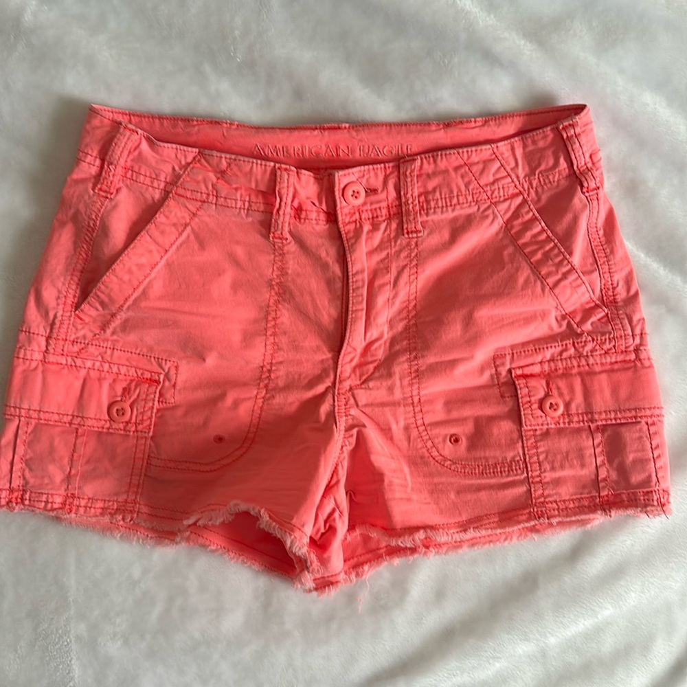 American Shorts, Size 2 fits like a 4, worn once, great condition, coral/pink